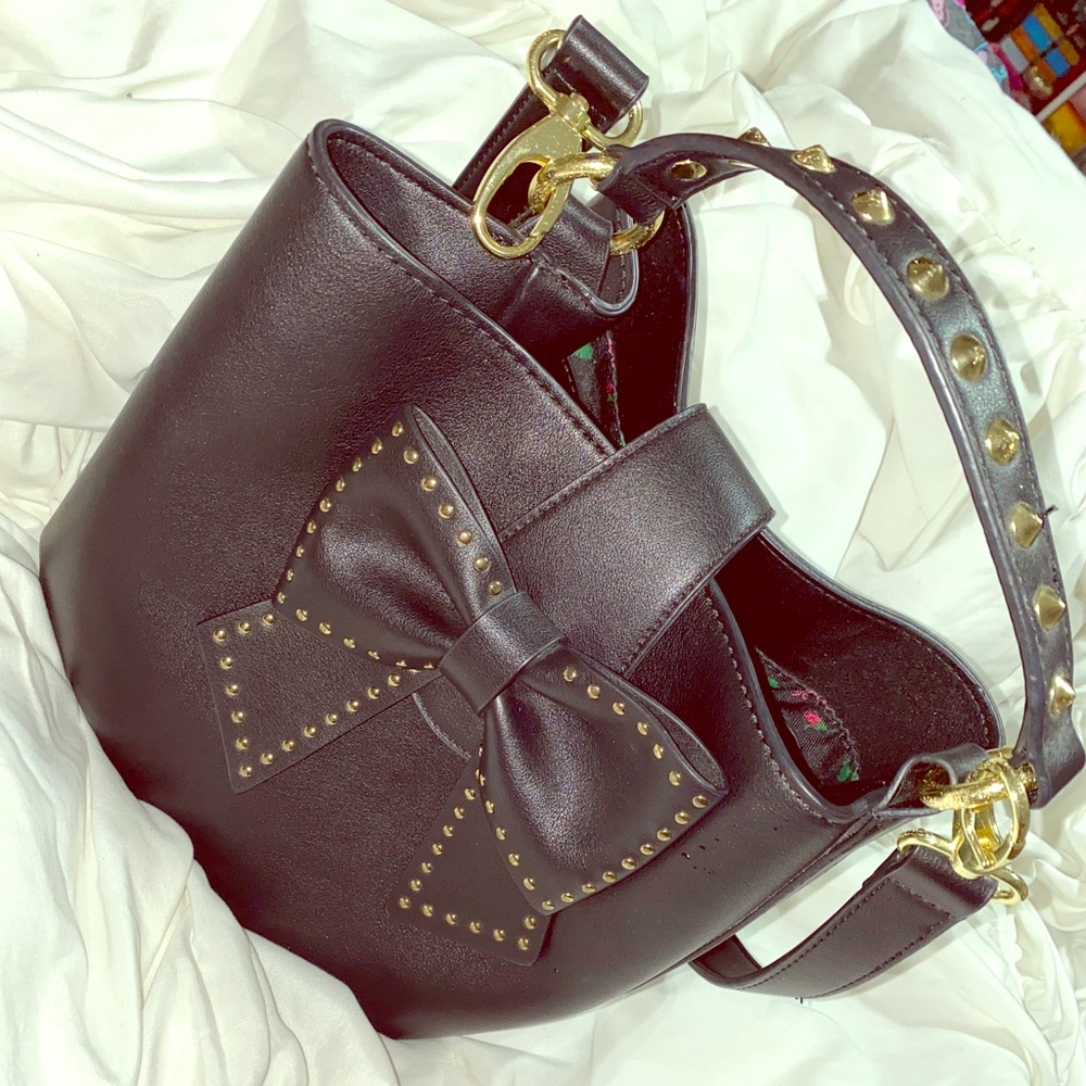 Betsey Johnson Bucket Purse with Bow